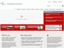 Tablet Screenshot of clairvoyantinfotech.com